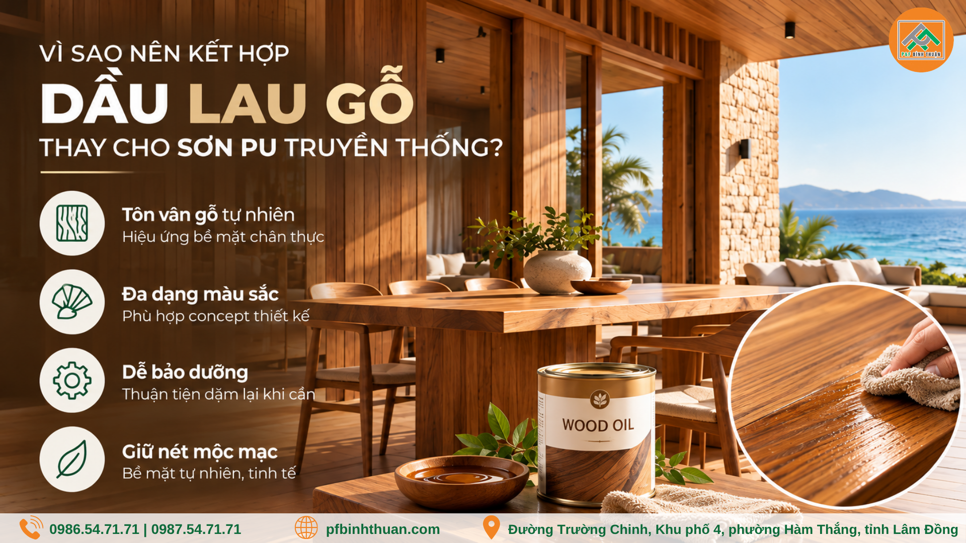 Vì sao nên kết hợp dầu lau gỗ thay cho sơn PU truyền thống?