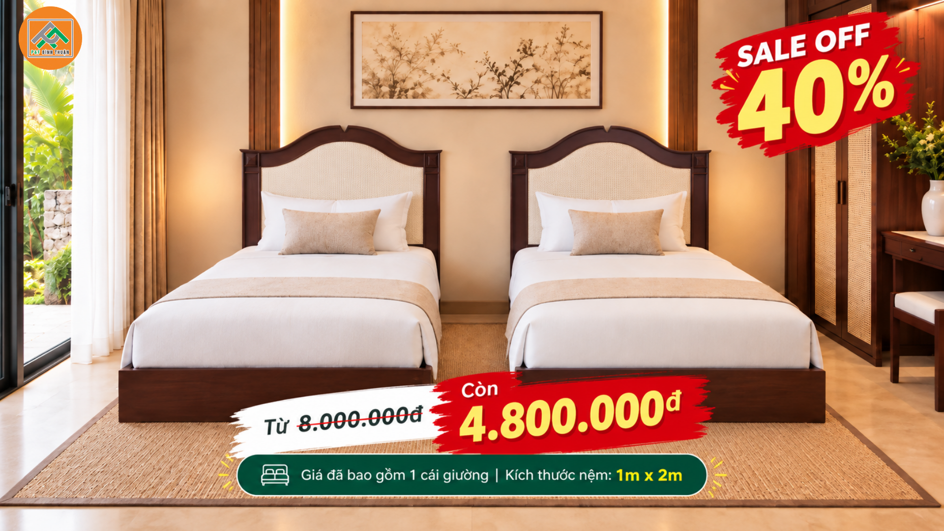 GIƯỜNG NGỦ ĐƠN PHONG CÁCH INDOCHINE