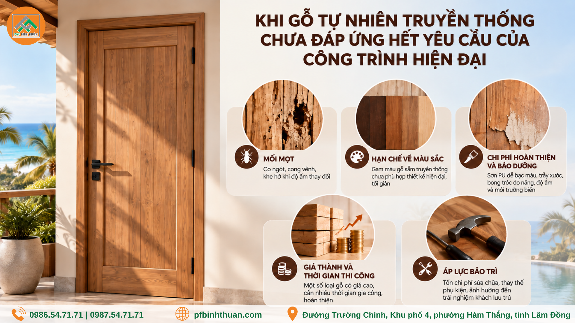 Khi gỗ tự nhiên truyền thống chưa đáp ứng hết yêu cầu của công trình hiện đại