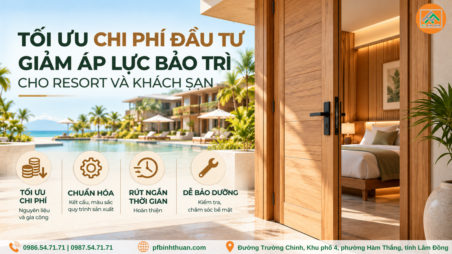 Tối ưu chi phí đầu tư, giảm áp lực bảo trì cho resort và khách sạn
